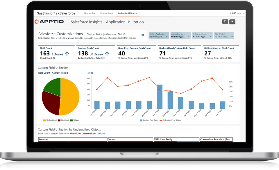 screenshot of Apptio Platform